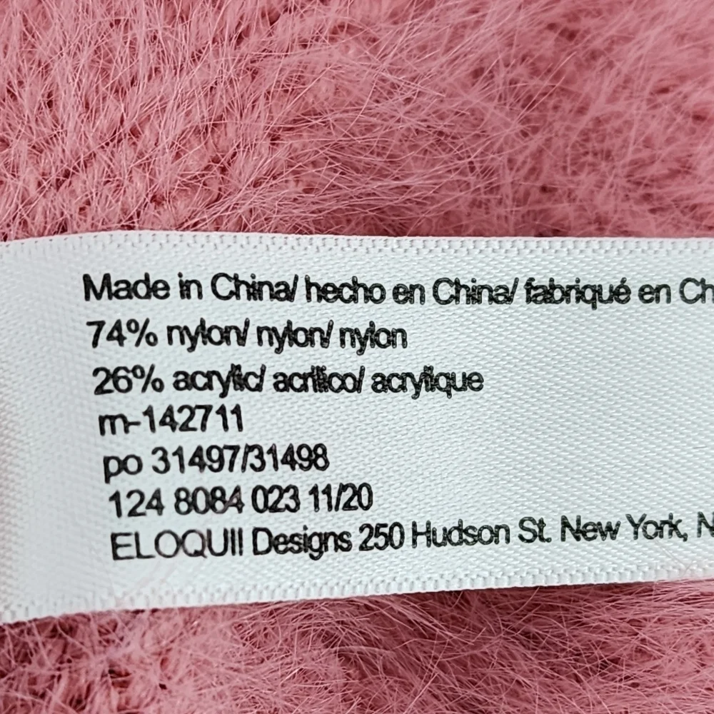 Eloquii Women's Plus Turtle Neck Cutout Pink Tunic Sweater Sz 22/24